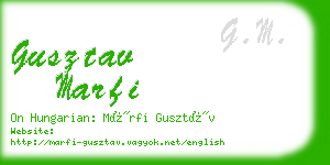 gusztav marfi business card